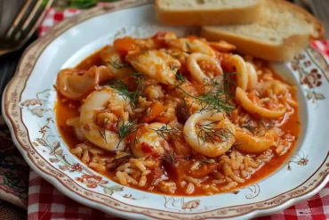 Savor the flavors of Greek islands with stewed calamari