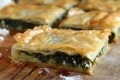 Crispy Greek spinach pie with feta and herbs